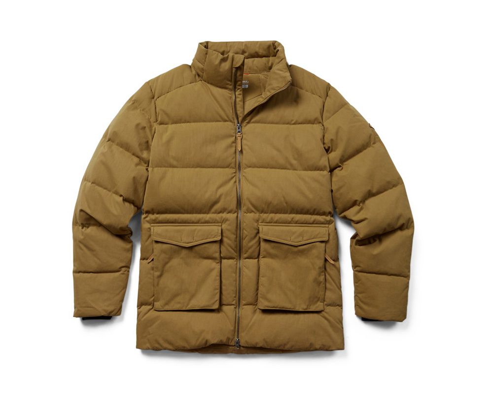 Merrell Jackets Khaki - Terrain Cotton Parka - Mens 14FIZKXGC